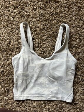 lululemon athletica light gray camo tank top